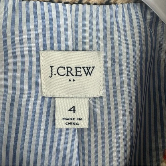 J.Crew Herringbone Wool Blend Schoolboy Blazer Size 4 Classic Tailored Jacket - Picture 6 of 14